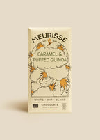 White 36% Chocolate with Puffed Quinoa and Caramel