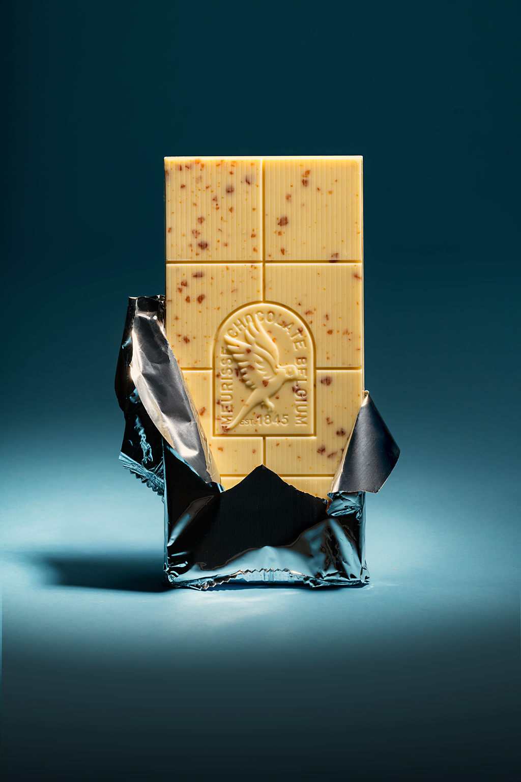 White Chocolate with Puffed Quinoa and Caramel
