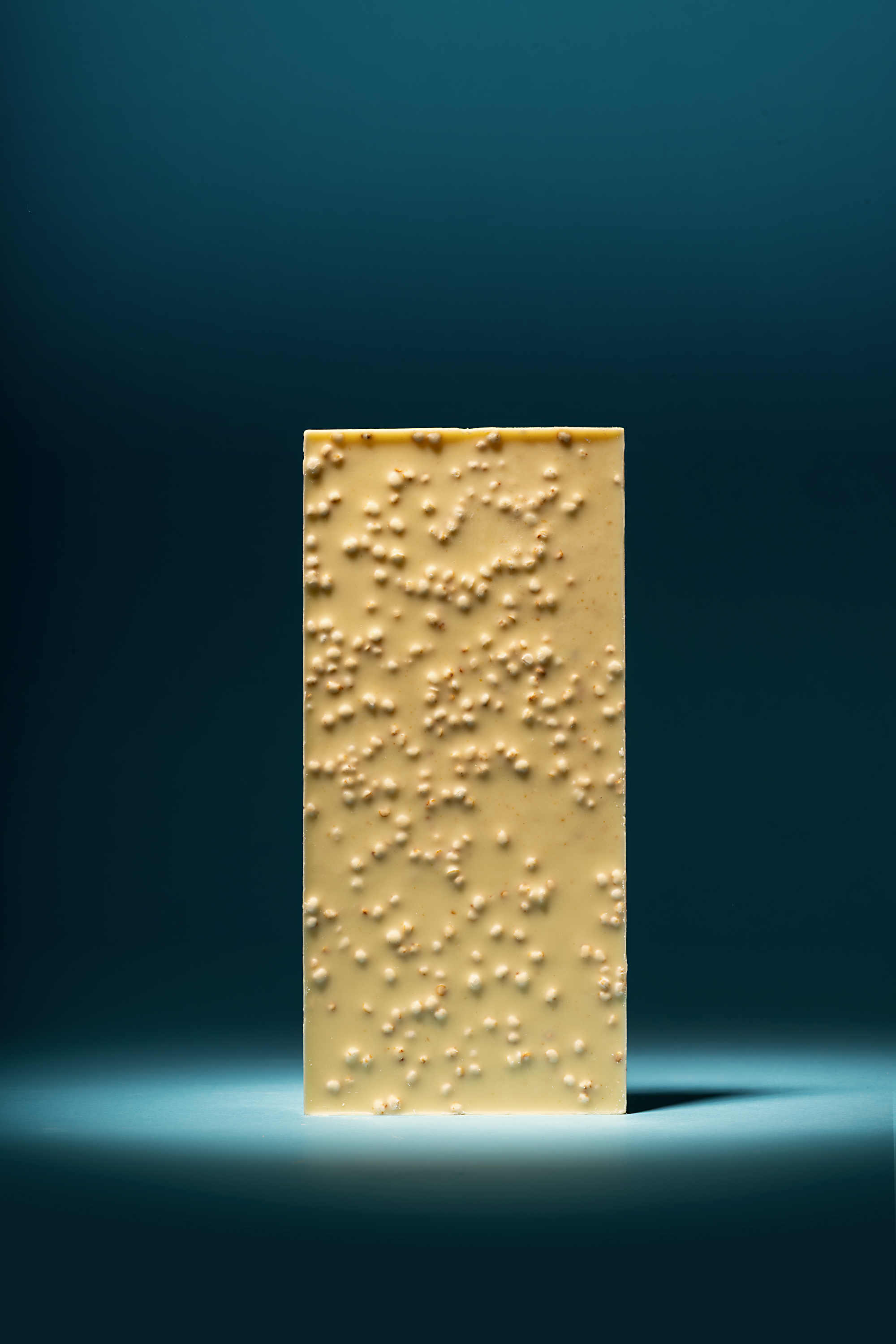 White Chocolate with Puffed Quinoa and Caramel