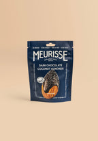 Amandelen met kokos, omhuld met pure chocolade